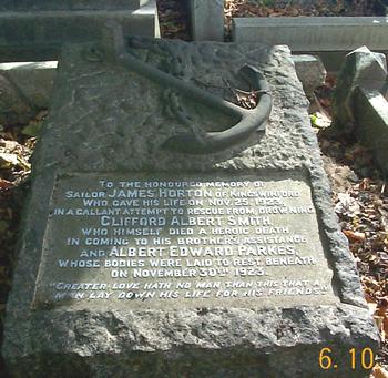 Photo of James Horton's grave