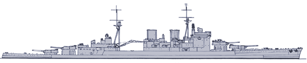 Hypothetical drawing of Hood after her proposed 1942 refit- another possible scenario