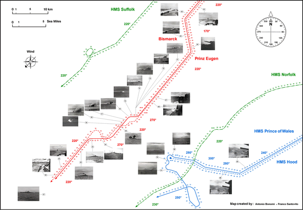 Denmark Strait Battle Map