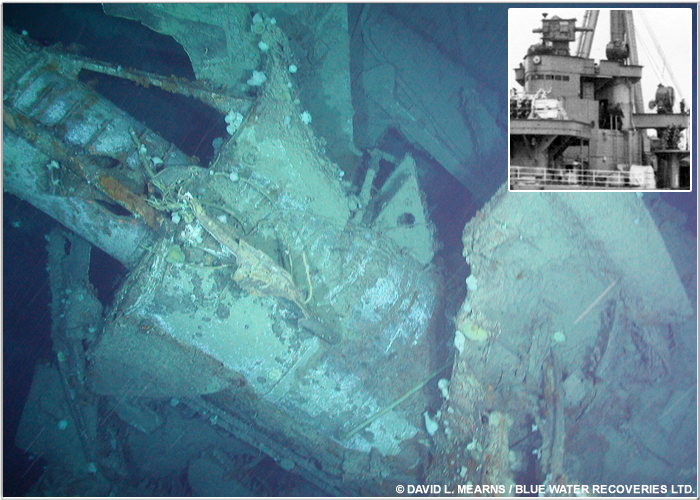 Unidentified wreckage- possible vent trunk or ammunition hoist