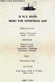 1936 Christmas dinner menu