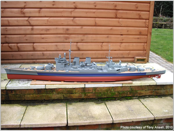 Hypothetical model by Tony Ansell of Hood after her proposed 1942 refit
