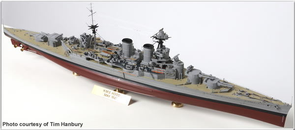 Watercraft Battleship Deck for 1:350 Scale HMS Hood Battleship Cruiser Ship 