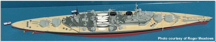 Hypothetical model by Roger Meadows of Hood after her proposed 1942 refit