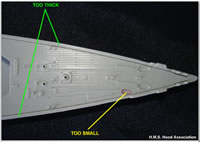 Focsle Deck of the 1/700 Scale Trumpeter Hood 1941 variant