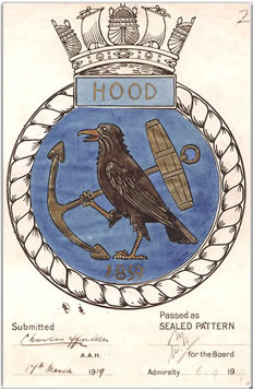 H.M.S. Hood Sealed Badge Pattern
