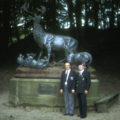 Bismarck (left) and Hood (right) veterans on the Bismarck family estate