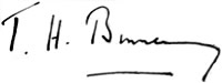 The signature of Sir Hugh Binney