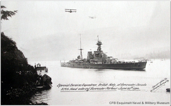 HMS Hood, 1924, courtesy of CFB Esquimalt Naval & Military Museum