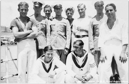 Sailors and marines aboard Hood
