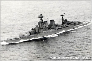 H.M.S. Hood at sea, 05 May 1941