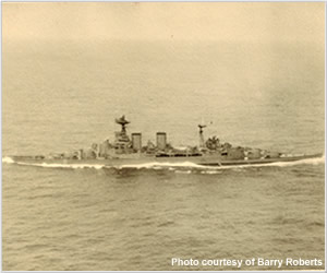 H.M.S. Hood at sea, 22 May 1941
