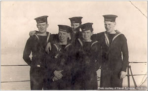 Hood Crewmen on Foreacastle, January 1941, courtesy of Steven Sylvester