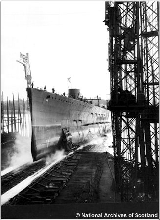 H.M.S. Hood is launched