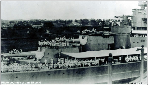 H.M.S. Hood in the Panama Canal, July 1924